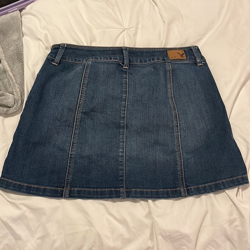 American eagle stretchy jean button up skirt - Picture 2 of 5